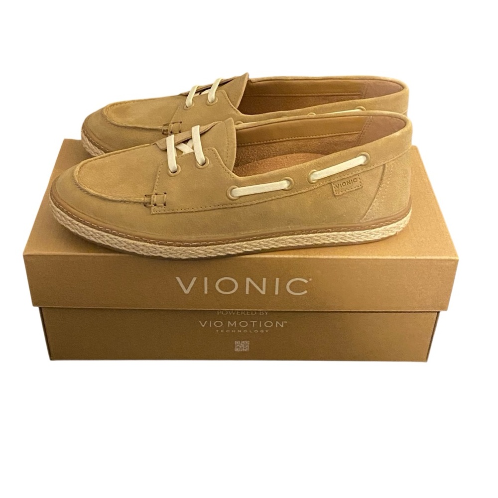 VIONIC Bay Loafer Preppy Tan Boat Shoes - Women’s Size 8 NEW NIB - Picture 2 of 15